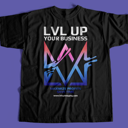 New Shirt Design for LVL Up Imaging Diseño de Graphics Guru 87