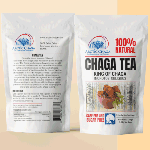 Arctic Chaga Label New Look Design by cizcograffix