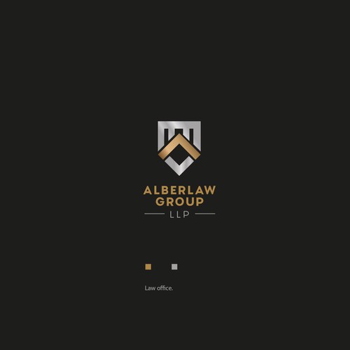 Law office firm logo keep Alber Law separate it looks better Design by rinsku