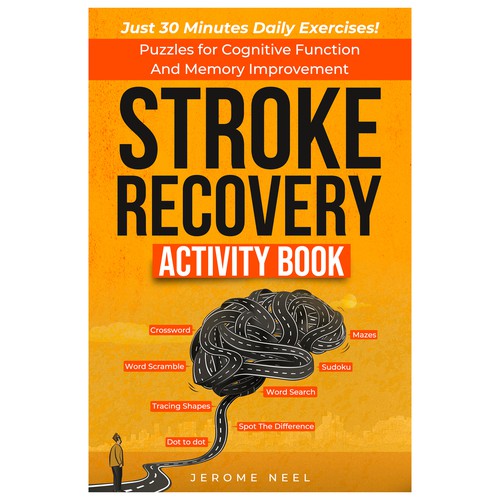 Stroke recovery activity book: Puzzles for cognitive function and memory improvement Design von Imttoo