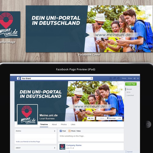 Awesome Facebook Cover for Student Platform Design by NelSur