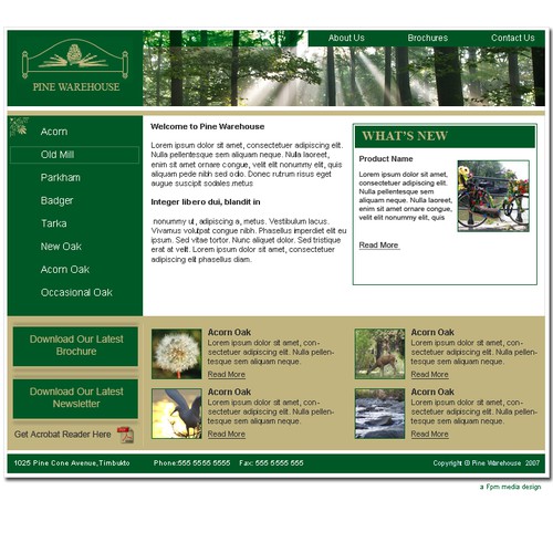 Design of website front page for a furniture website. Ontwerp door Brandsimplicity