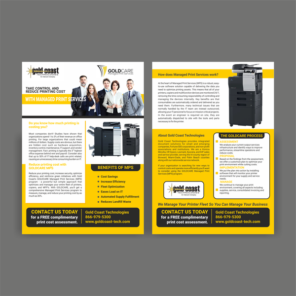 Design by BP™ titled "Brochure for Gold Coast Technologies"