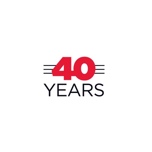 Looking for a modern, expressive 40 years jubilee logo Design by B i a