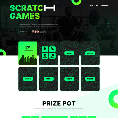 Functional Fitness Online Competition Website | Scratch Games Design by Wybex