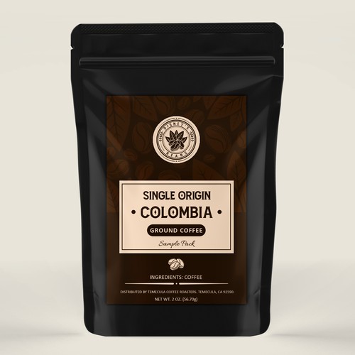 Diseño de Disney's Beans First custom ground coffee product label de Radmilica