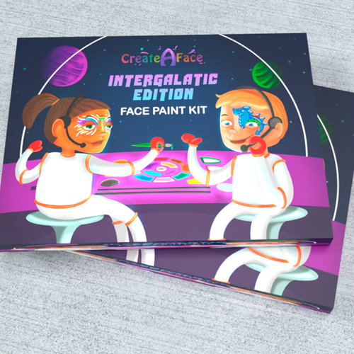 Minimalistic Thematic Box design for a face painting products brand Design by Bea Visual Artist