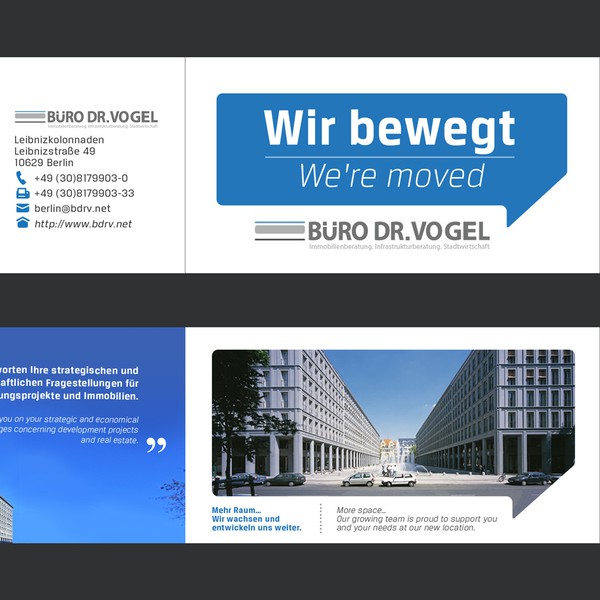 Folded card for relocation