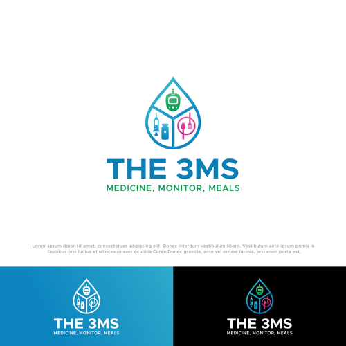 Logo for National Type 1 Diabetes Behavioral Health Research Study “3Ms 2.0” Design by AjiCahyaF