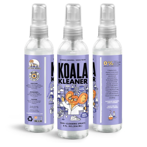 Designs Redesign Koala Kleaner Product label contest