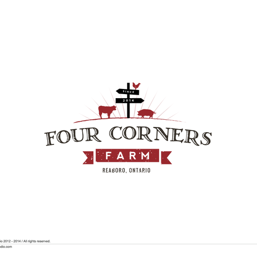 Create a classic logo with a modern edge for a Sustainable Family Farm. Design by SAOStudio