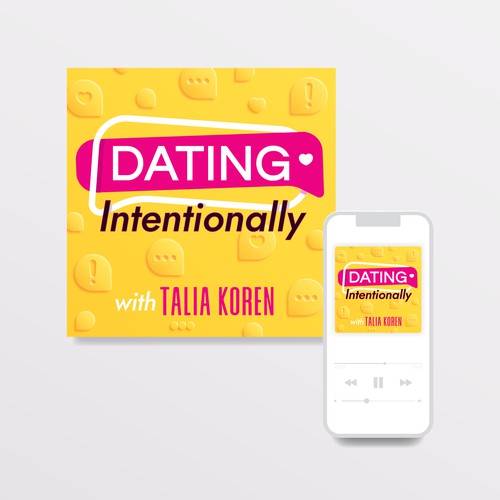 Create stand-out podcast art for a modern dating advice show Design by Nat Herrera