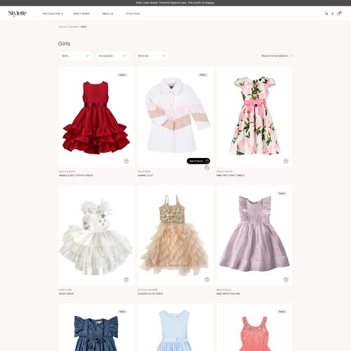 Needed: Cute Kids Clothing Site Redesign Design by Pixelopaque