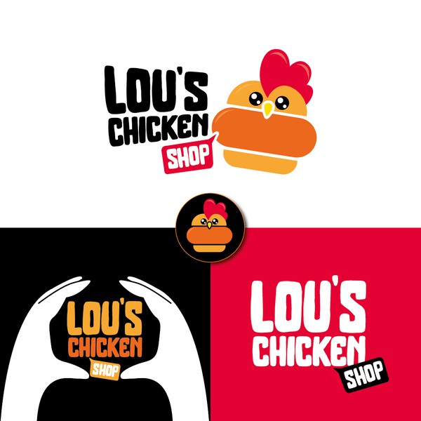 Design by PauBrand titled "Lou's Chicken Shop logo"
