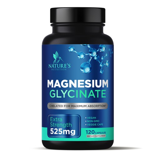 Natural Magnesium Glycinate Design needed for Nature's Nutrition Design by gs-designs