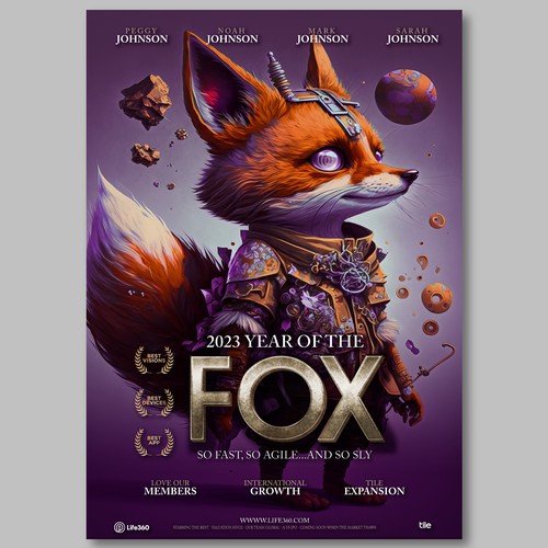 Life360 2023 Year of the Fox Poster Design by jimefelgueras