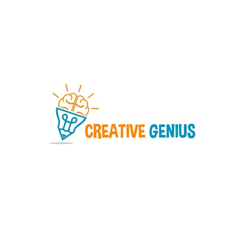 "Creative Genius" Logo for an art school. Design by yudilima