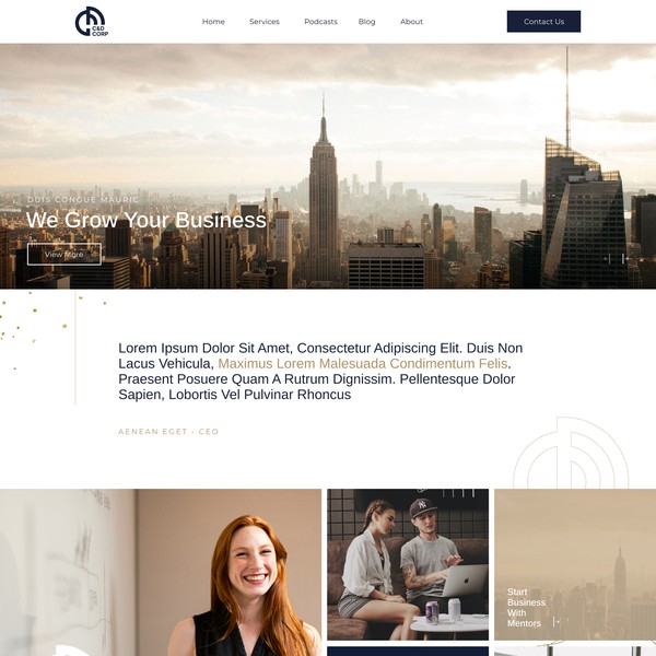 CBD Corp – Business Consulting & Growth Agency Website