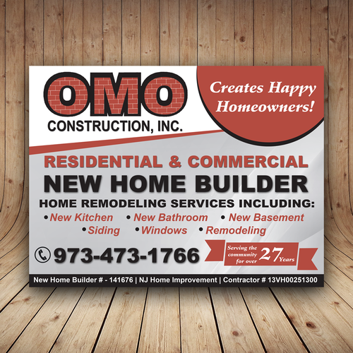 Beautiful Sign Needed For Amazing Home Builder Werbeschilder