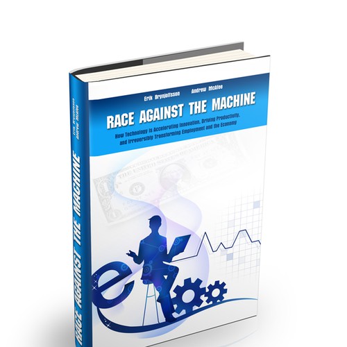 Create a cover for the book "Race Against the Machine" Réalisé par zakazky