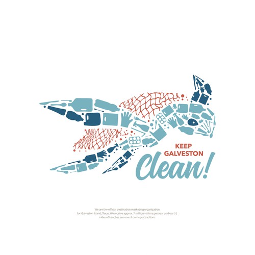 Calling all environmental lovers to help create a new litter campaign to keep beaches clean.-ontwerp door S A M S O N