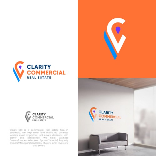 Logo + Brand Guide for Clarity Commercial Real Estate Design by Dadisigner