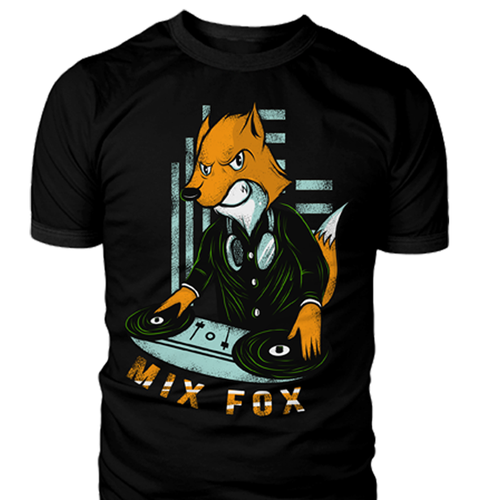 We are looking for a Hip-Hop themed humanoid fox scratching on djstyle turntables. Design por Creative Concept ™