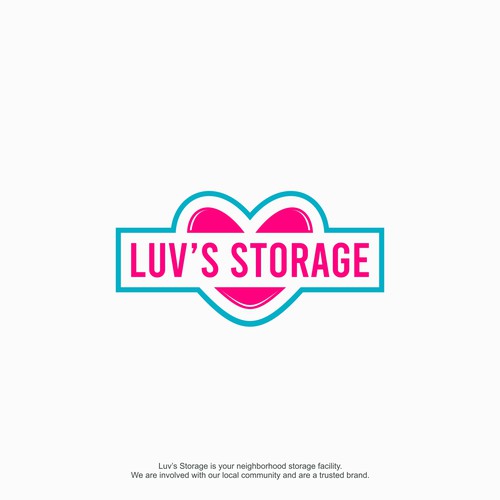 Luv’s Storage - modern logo with bright color Design by 3PM