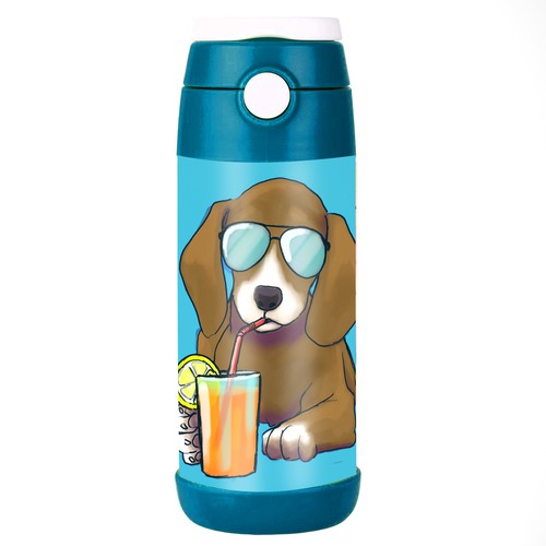 Product design for a cool and trendy kids water bottle., Product packaging  contest