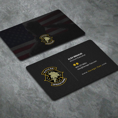 Business Card & Letterhead for Armed Security Agency Design by dkuadrat™