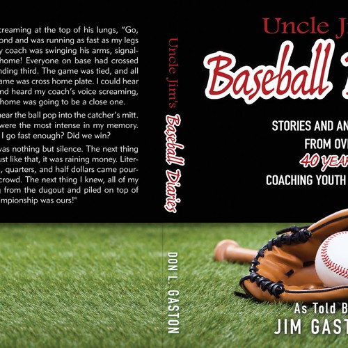 Little league baseball book cover Design by LilaM