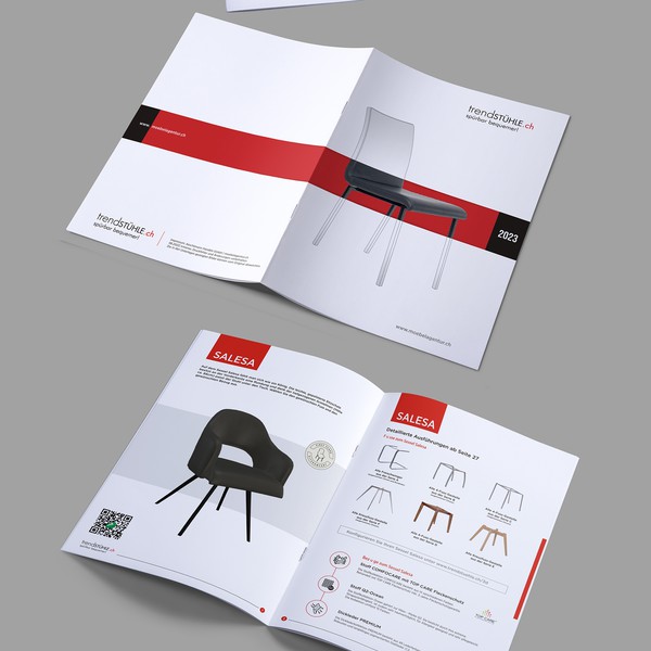 Design by Justdesign® titled "Refresh Vorlage von unserer Verkaufsbroschüre im Bereich Sitzmöbel"