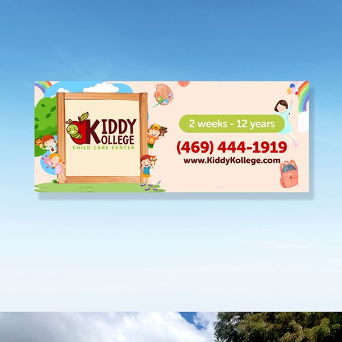 Playful, professional signage for child care center Design by STMRM