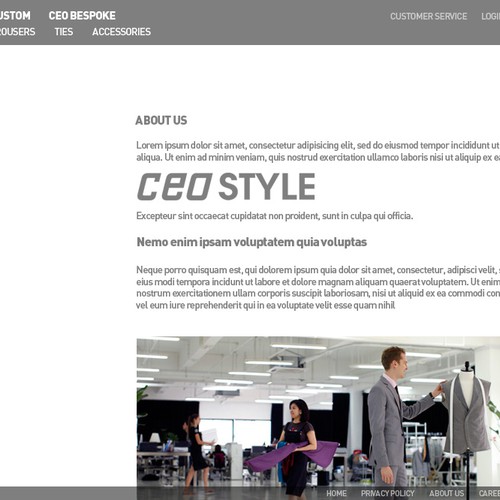 CEO Style needs a new website design Réalisé par felixps