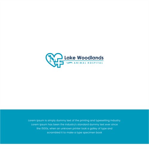 Veterinary logo design for a small animal hospital located next to a lake! Design by amarta_art®