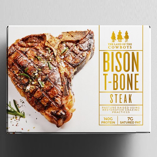 BISON T-BONE STEAK - FROM THE LAND OF THE COWBOYS Design by neoflexdesign