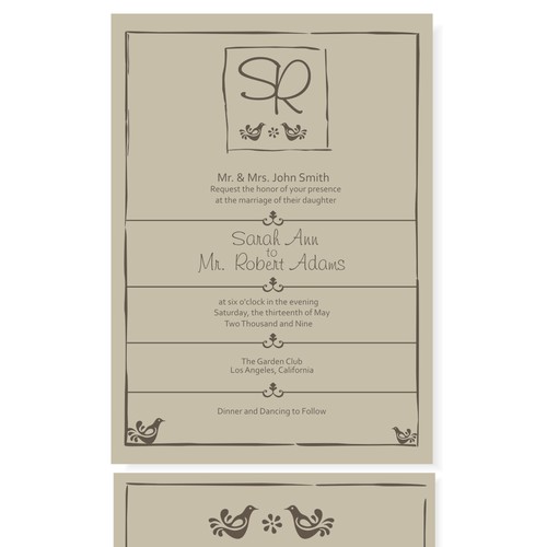 Letterpress Wedding Invitations Design por cahz