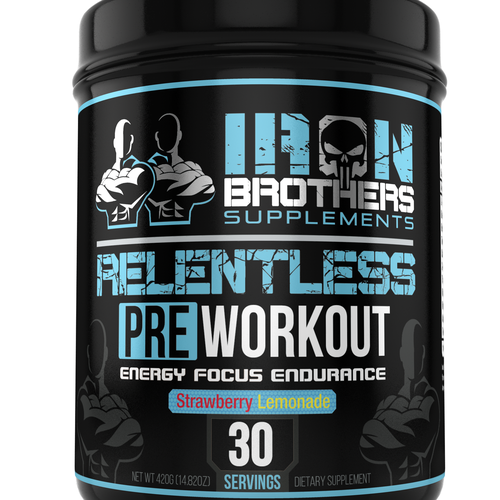 Iron Brothers Supplements PREWORKOUT Label Product label contest