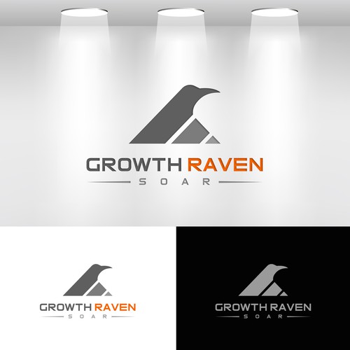 Powerful Logo For Growth Raven Design by Radiant Wings