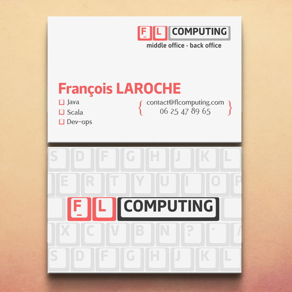 Design by DesignOverlord titled "Carte de visite freelance"