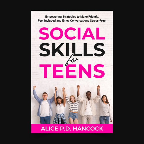 Minimalist Book cover for Teens ages 13-18 suffering from social anxiety and need to learn social skills Réalisé par KMS Arafat