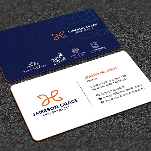 Create a modern and clean business card for a parent company with 4 subsidiaries Design by Lvana_art©