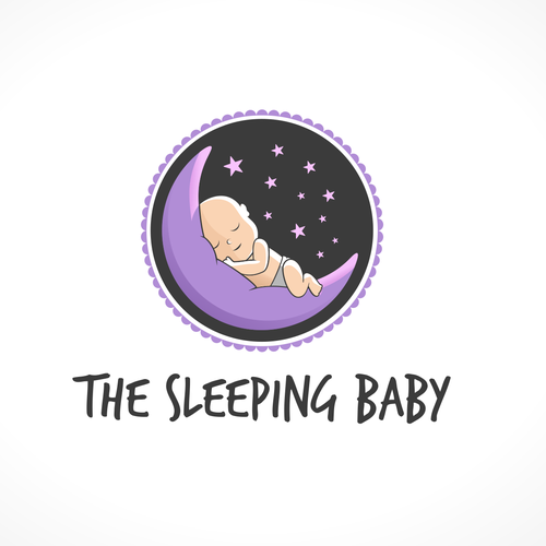 The Sleeping Baby needs a peaceful, fun logo that illustrates a happy ...