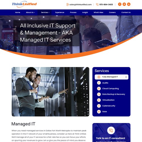 An IT services provider needs a high-tech website to help their business grow Design by ABRIR