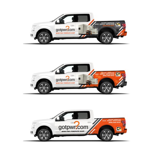 Create a new POWERFUL wrap design for generator company! Design by Jan_m