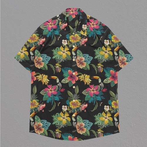 Tropical Fabric Print - Textile Designers & Illustrators Los Angeles fashion brand needs your designs Design by Simeo