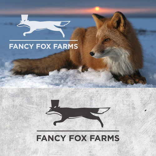 The fancy fox who runs around our farm wants to be our new logo! デザイン by Saber Design