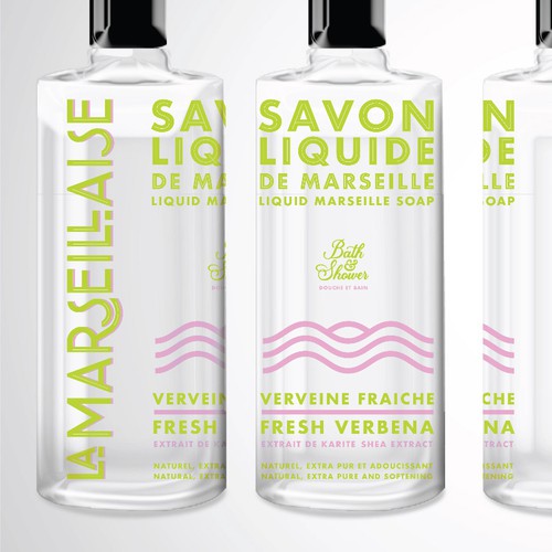 Design bottle label for a new French riviera luxury soap brand Design by Pratama fadhil