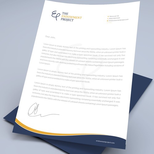 Clean, simple note design, The Endowment Project Design by Xclusive16