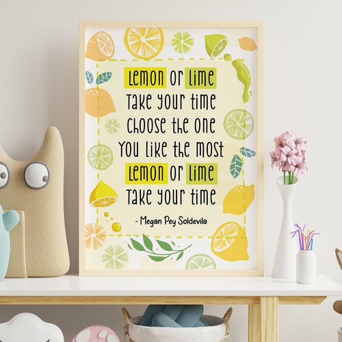 Illustrated Children's Poem Poster Design by Zyatu